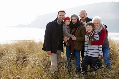 Family Photo on the Ocean