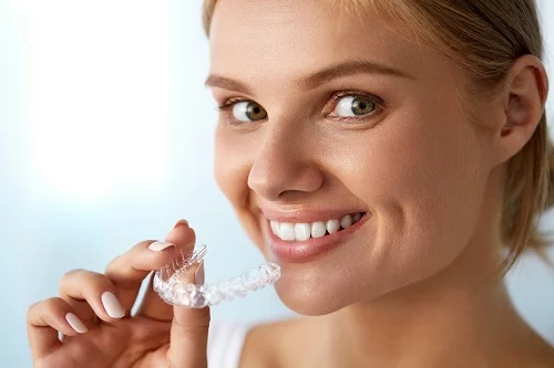 woman with Invisalign