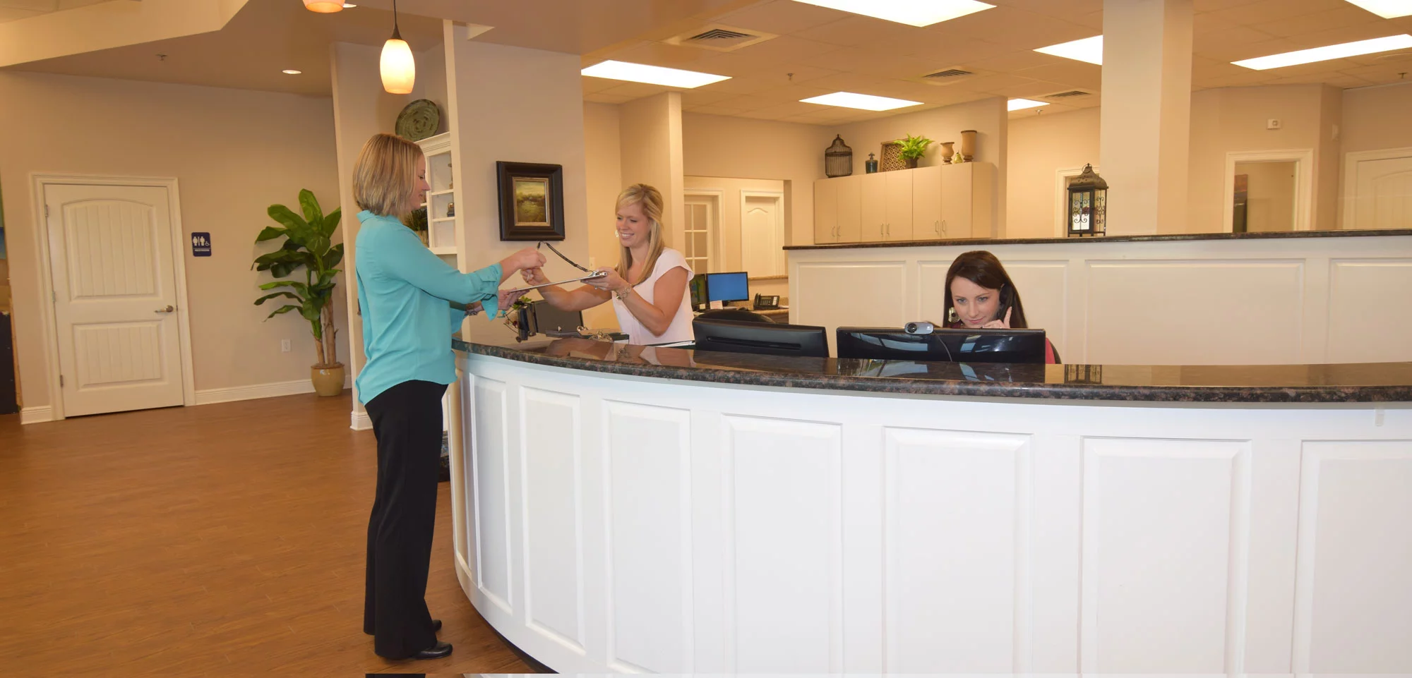 Dental office front desk